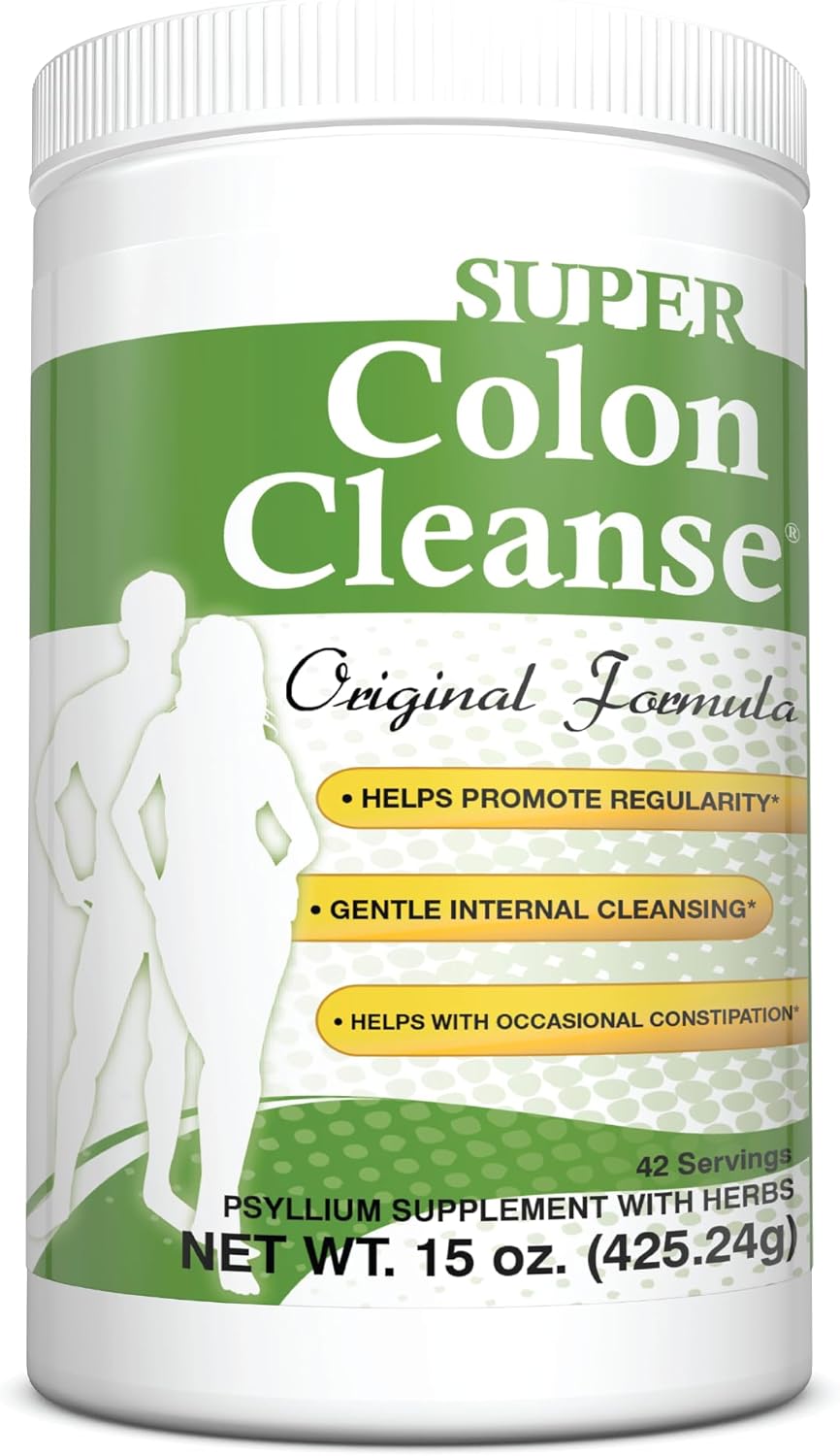 Health Plus Super Colon Cleanse Original Formula (1990-2025), 300 Capsules, 6 Cleanses - Digestive Support, Constipation Relief With Psyllium Husk And Senna Leaf