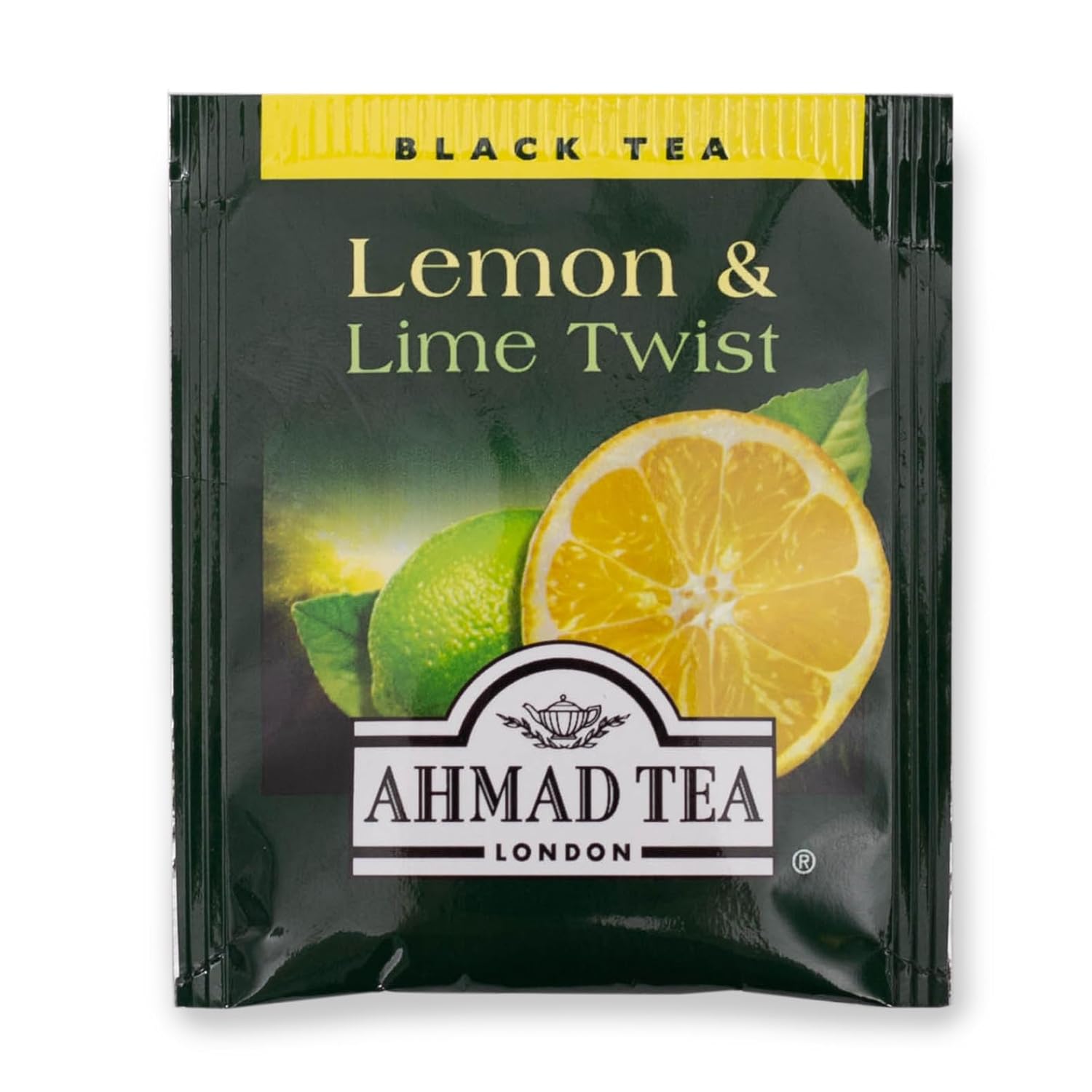 Ahmad Tea Black Tea, Lemon & Lime Twist Teabags, 20 Ct (Pack Of 1) - Caffeinated & Sugar-Free
