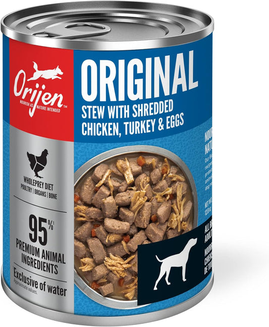 Orijen Original Stew Recipe With Chicken, Turkey & Eggs Wet Dog Food, Wholeprey Ingredients, 12.8Oz (Case Of 12)