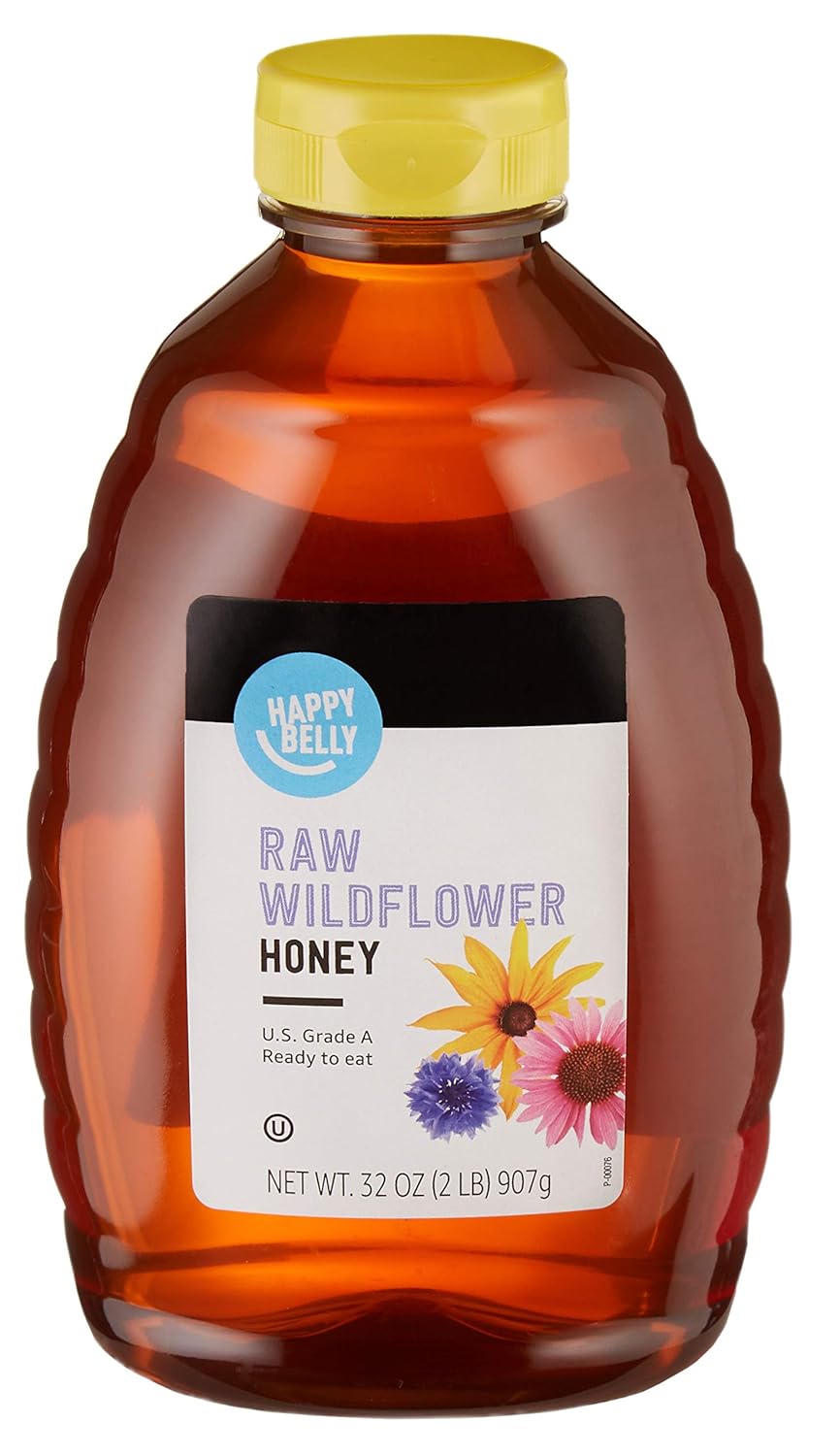 Happy Belly Raw Wildflower Honey, 32 ounce (Previously Solimo)