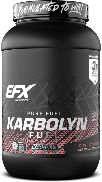 Efx Sports Karbolyn Fuel | Fast-Absorbing Carbohydrate Powder | Carb Load, Sustained Energy, Quick Recovery | Stimulant Free | 36 Servings (Kiwi Strawberry)