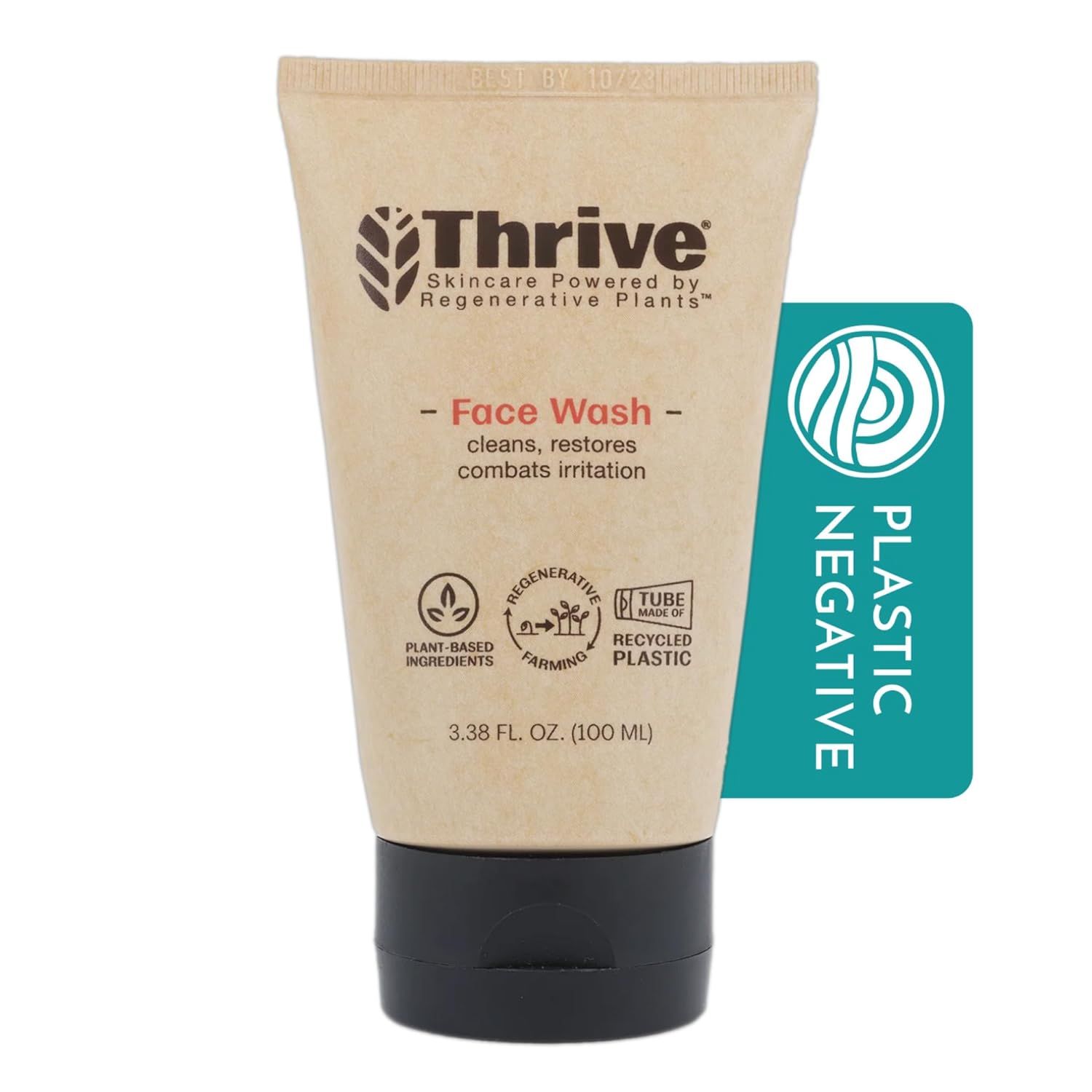 Thrive Natural Care Face Wash Gel for Men & Women - Daily Facial Cleanser with Anti-Oxidants & Unique Natural Ingredients for Healthier Skin Care - Vegan