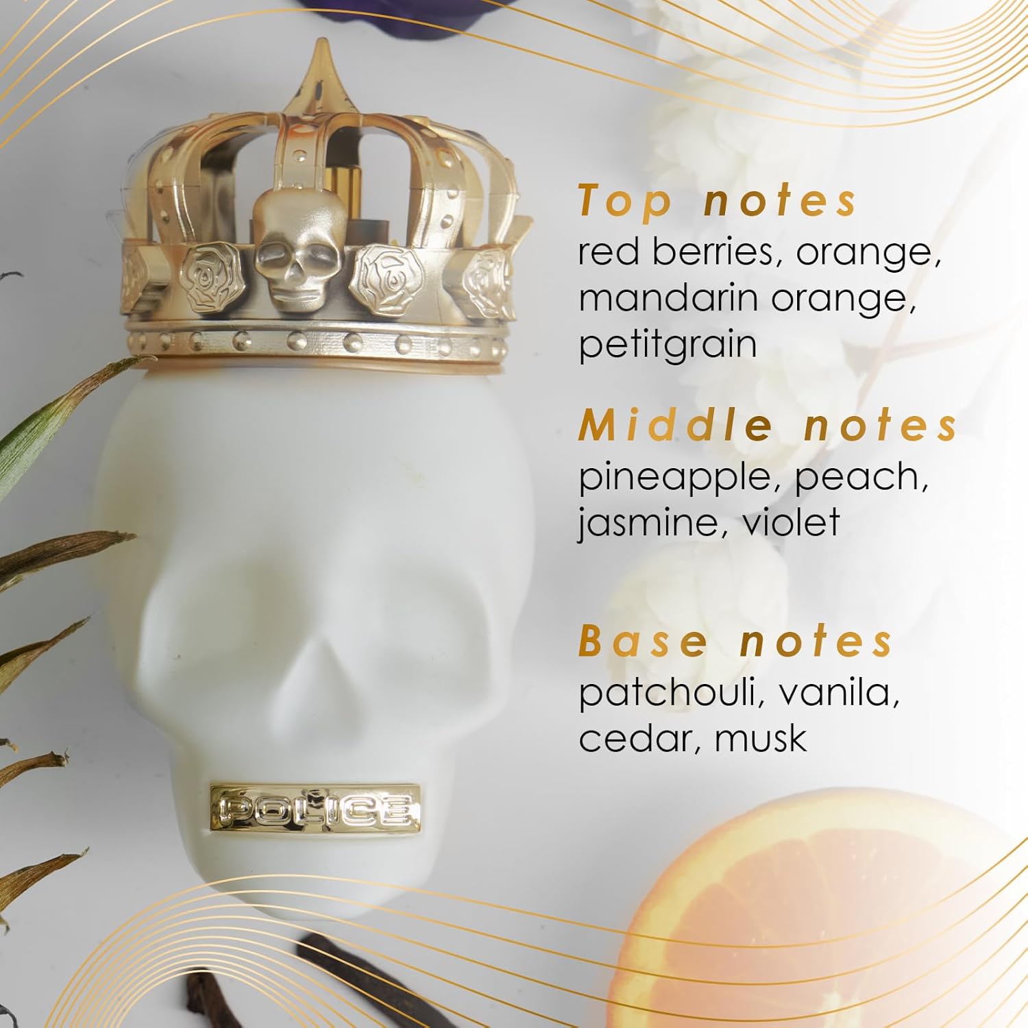 Police To Be The Queen - Perfume For Women - Floral Chypre Scent - Opens With Mandarin And Red Fruits - Blended With Jasmine And Peach - For Ambitious And Unique Ladies - 4.2 Oz Edp Spray : Beauty & Personal Care