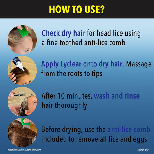 Lyclear Express Treat & Protect Shampoo - Kills Head Lice & Eggs – Effective In Just 5 Minutes On Head Lice - Helps Protect For Up-To 72 Hours* & Washes Hair – Shampoo Format, 200Ml (Pack Of 2)