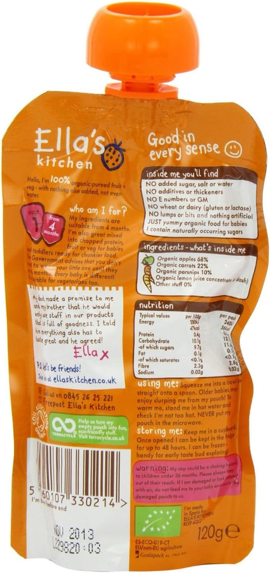 Ella'S Kitchen Peaches + Bananas From 4 Months 120G - Pack Of 2