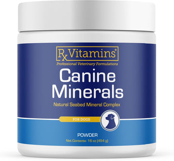 Rx Vitamins Canine Minerals - Essential Minerals For Dogs - Calcium, Magnesium, Iron Supplement, Bone And Joint Supplement For K9, Immune Support - 16Oz