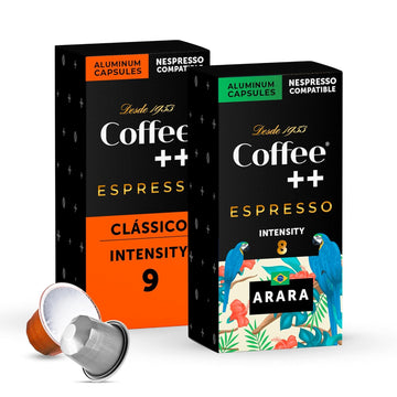 Mixed Variety Pack For Nespresso - Coffee Plus Gift Set - 2 Brasilian Coffees - 20 Aluminum Capsules