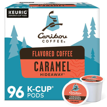 Caribou Coffee Caramel Hideaway Keurig Single-Serve K-Cup Pods, Medium Roast, 96 Count (4 Packs of 24)