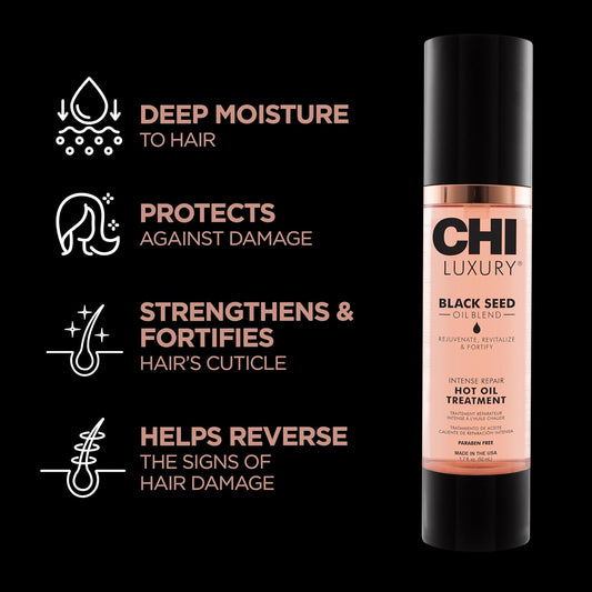 Chi Luxury Black Seed, Intense Repair Hot Oil Treatment, 50 Ml