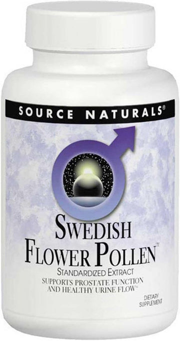 Source Naturals Swedish Flower Pollen Extract Supplement, Supports Prostate Function And Healthy Urine Flow - 45 Tablets
