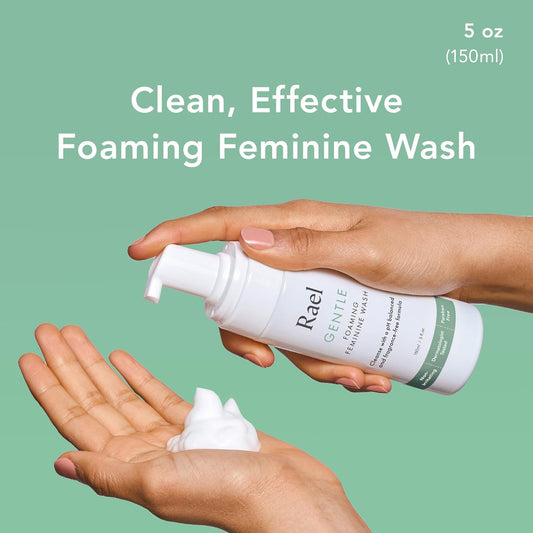 Rael Feminine Wash, Foaming Cleansing Wash - Ph Balance Intimate Wash Women, Unscented, Sensitive Skin, All Skin Types, Vegan, Cruelty Free (5Oz, 2 Pack)