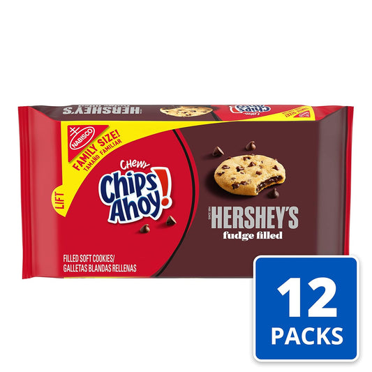 Chips Ahoy! Chewy Hershey'S Fudge Filled Soft Cookies, Family Size, 12-14.85 Oz Packages