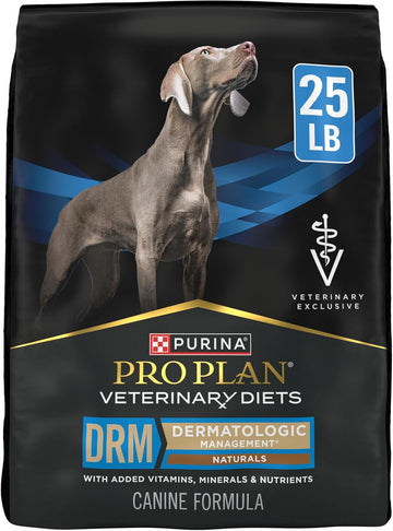 Purina Pro Plan Veterinary Diets Drm Dermatologic Management Naturals W Vitamins Dry Dog Food - 25 Pound (Pack Of 1)
