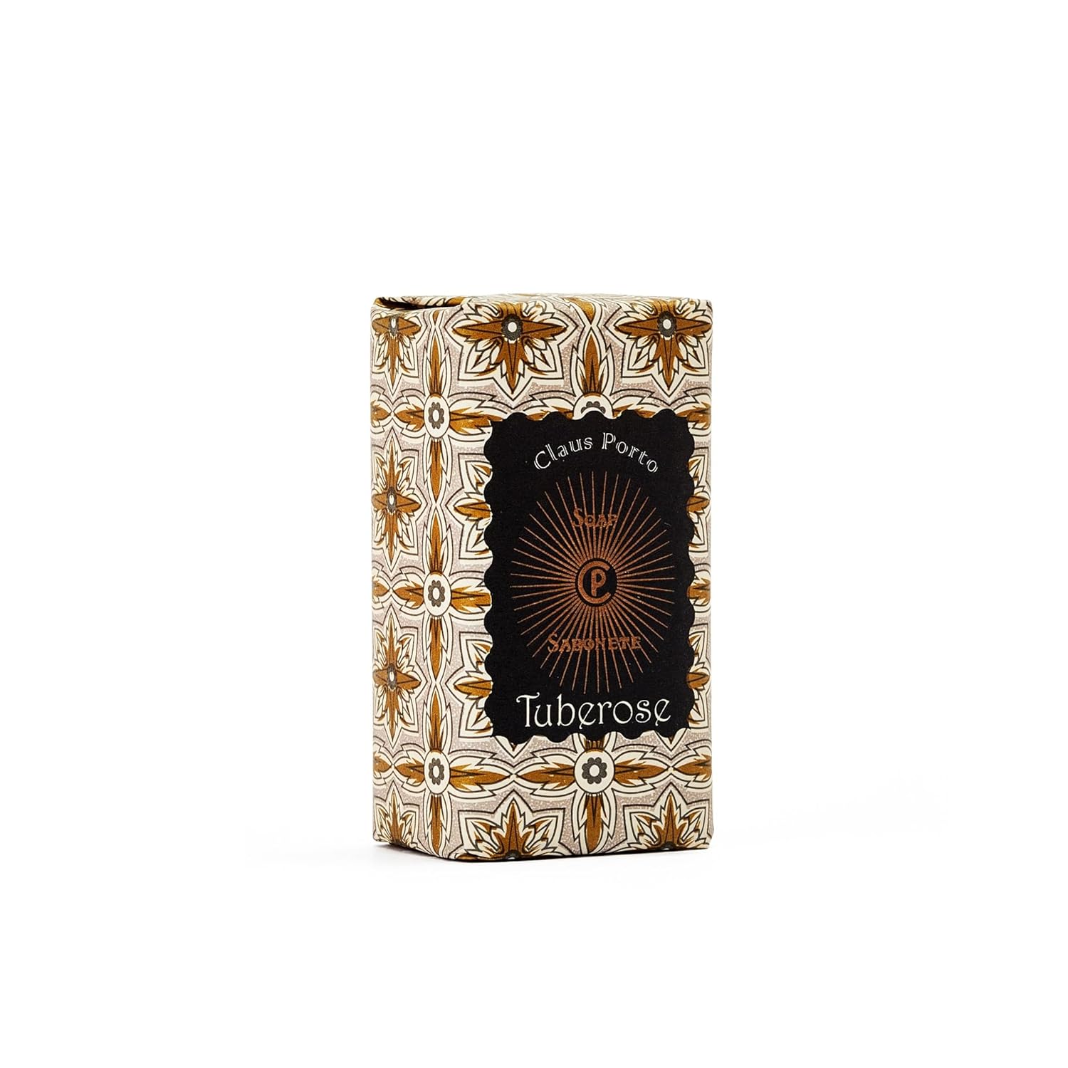 Claus Porto - Black Sunburst Tuberose Mini Soap | Delicate, Cleansing, Nourishing | Handcrafted, Aromatic, Refreshing, Floral (50G | 1.7 Oz) : Beauty & Personal Care