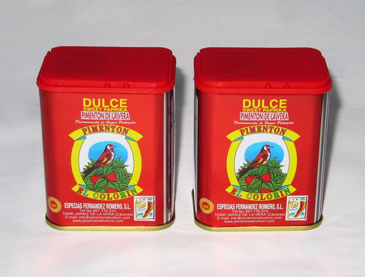 Sweet Smoked Spanish Paprika (2X125G Tins Pack) Pimenton El Colorin