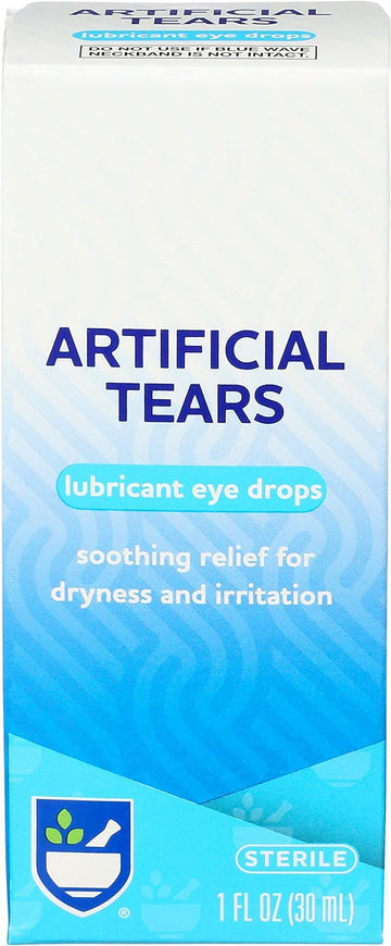 Rite Aid Artificial Tears, Polyethylene Glycol Lubricant Eye Drops - 1 oz | Eye Lubricant Drops for Dry Eyes | Dry Eye Formula | Eye Care for Age-Related Dry Eyes | Replenishes Tears & Refreshes Eyes