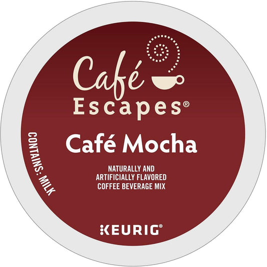 Cafe Escapes™ Single-Serve Coffee K-Cup® Pods, Cafe Mocha, Carton Of 24