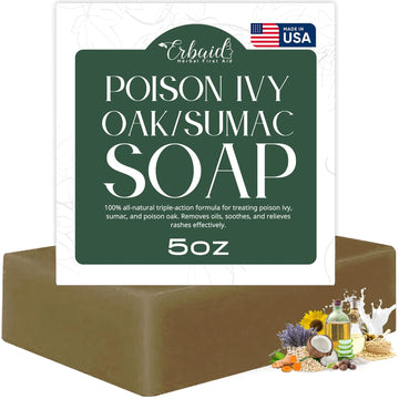 Poison Ivy Soap Bar – All Natural Poison Ivy Treatment – Anti-Itch Skin Cleanser Wash For Poison Ivy, Poison Oak & Sumac – Removes Oils, Soothes & Relieves Rashes – 5Oz Jewelweed Soap Made In Usa