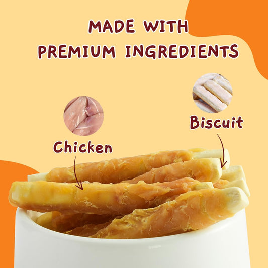 Jungle Calling Chicken Biscuits Dog Treats, Rawhide Free Soft Chewy Treats For Training Rewards,10.6Oz