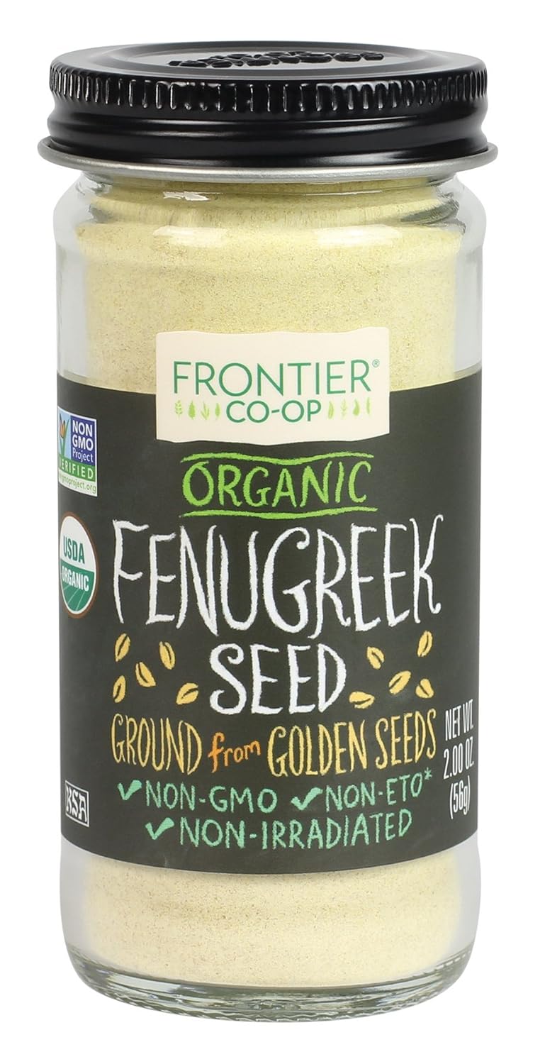 Frontier Organic Fenugreek Seed, Ground, 2 Ounce (Pack Of 12)