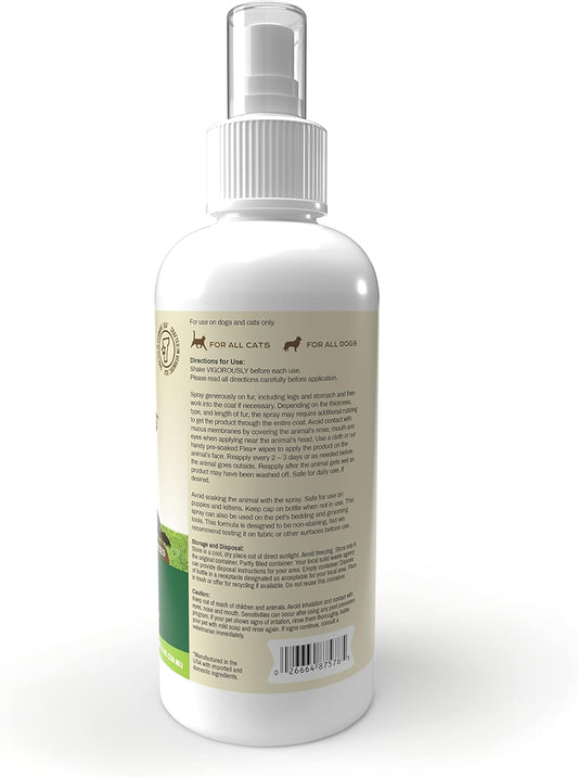 Pet Naturals Flea And Tick Prevention Spray With Natural Oils For Dogs And Cats, 8 Ounce - Safe For Bedding And Collars - Clean, Non Sticky Ingredients