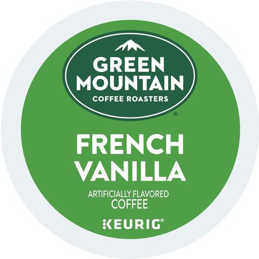 Green Mountain Coffee Roasters French Vanilla Keurig Single-Serve K-Cup pods, Light Roast Coffee, 72 Count (6 Packs of 12)