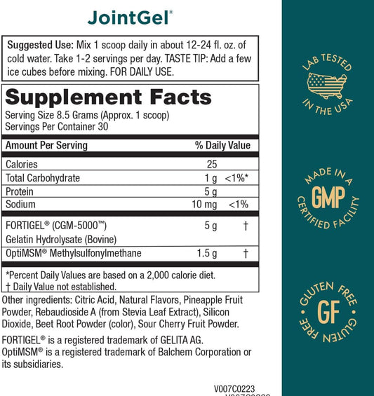 Purity Products Jointgel Formula Collagen Peptides + Msm - Supports Jo