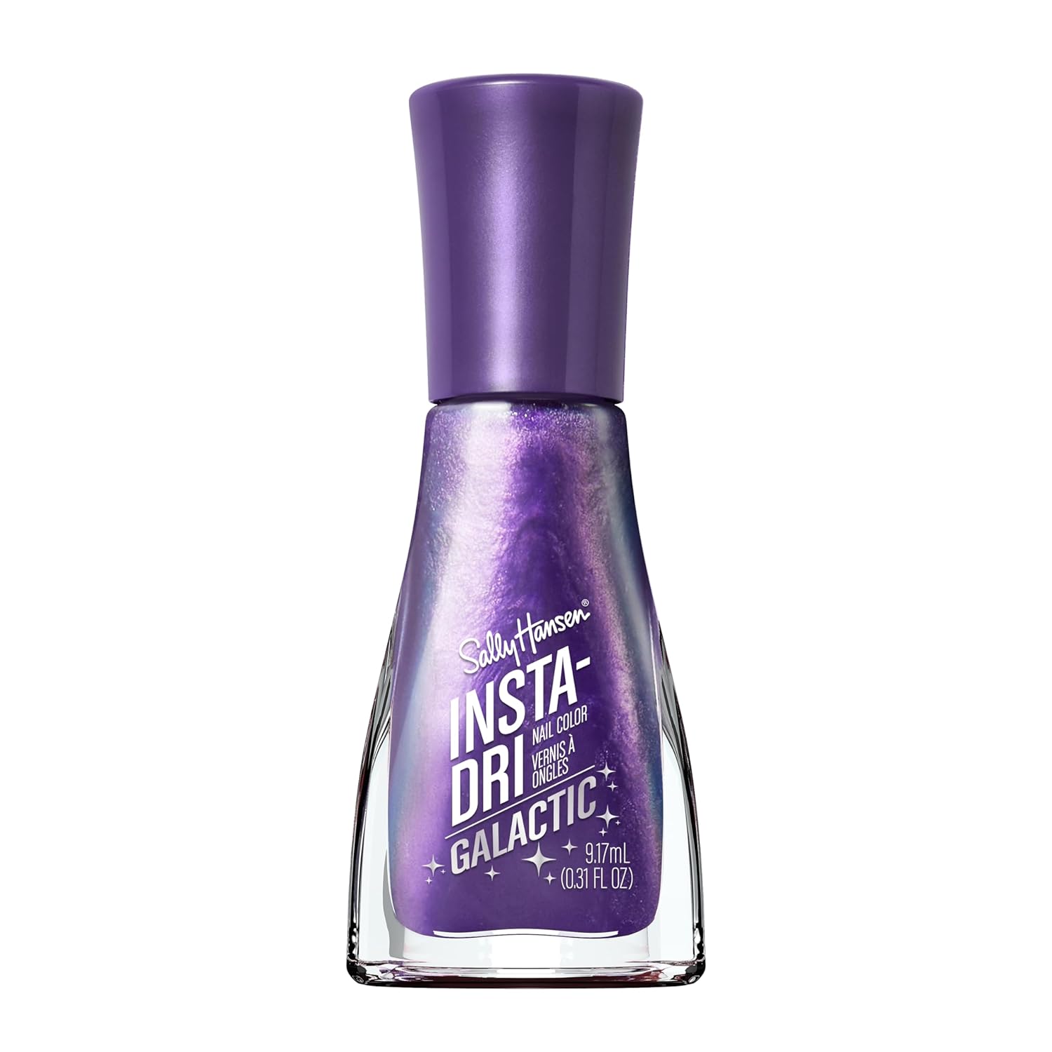 Sally Hansen Insta-Dri® Galactic, Planet Purple, Quick Dry, Long Lasting, Streak-Free Shine, Metallic Purple Nail Polish