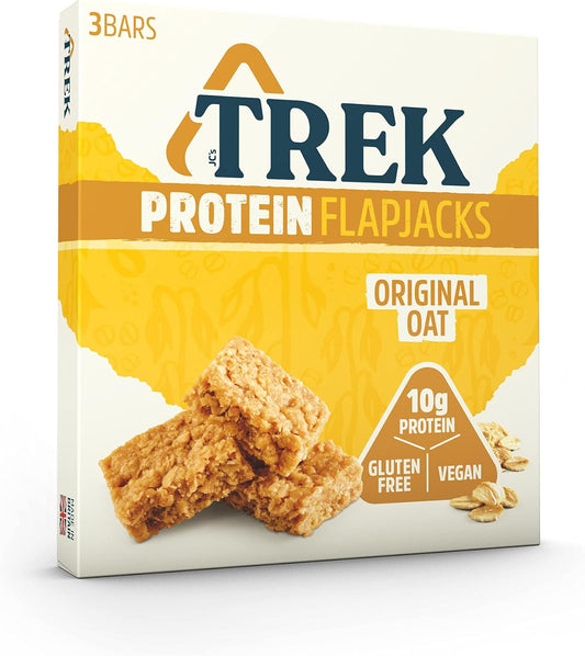 Jb'S Trek High Protein Flapjack Original Oat, Gluten Free, Plant Based, Vegan Snack, 50 G X 36 Bars