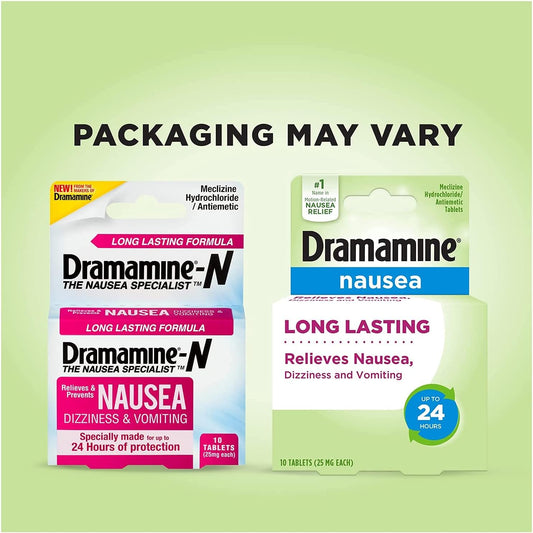 Dramamine-N Nausea, Dizziness & Vomiting, 10 Tablets (Pack Of 2)