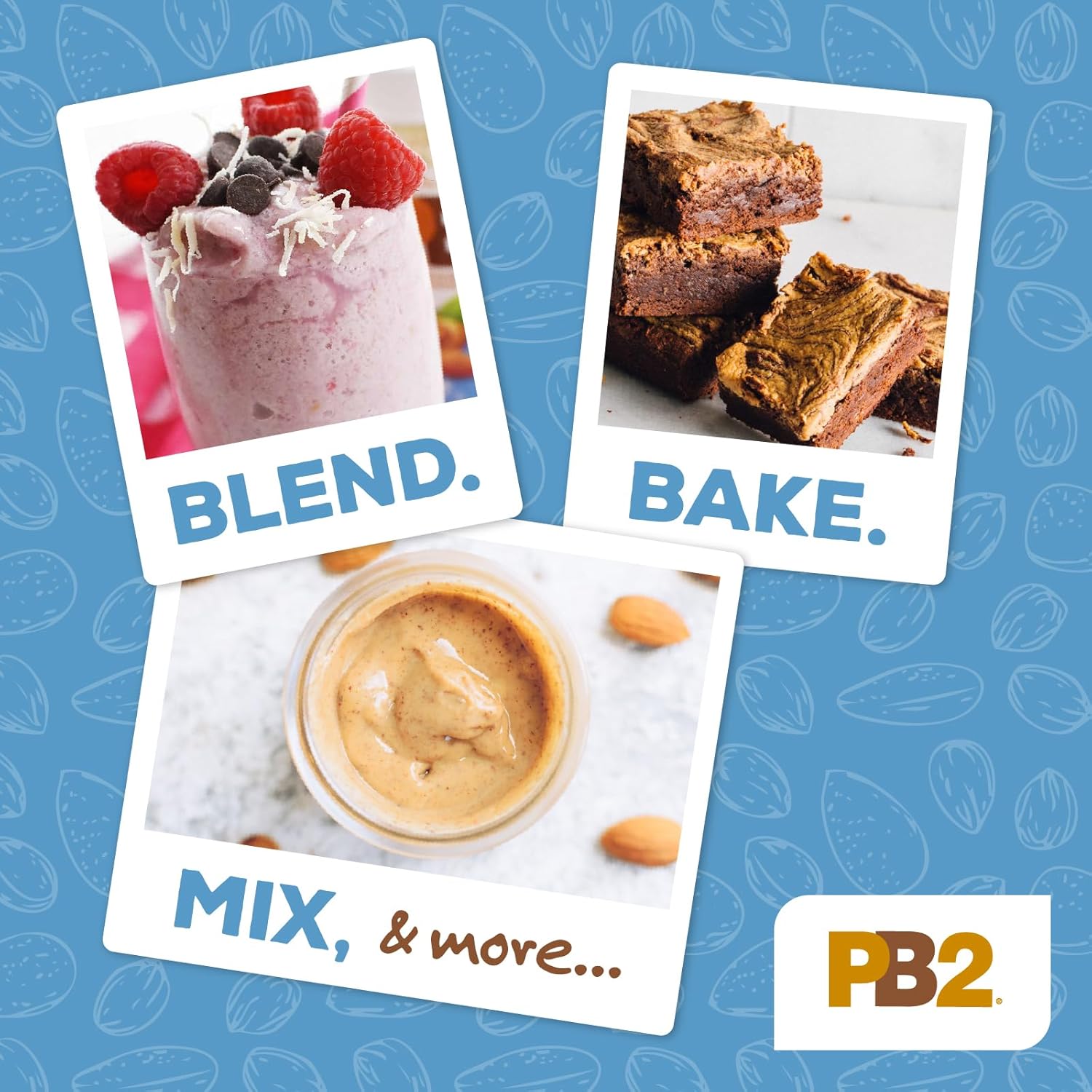 Pb2 Powdered Roasted Almond Butter, 16Oz Low-Fat Vegan Almond Powder, Low Carb Nut Butter, Non-Gmo, Gluten Free, Kosher : Grocery & Gourmet Food
