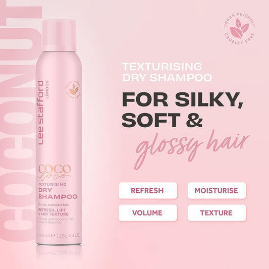 Lee Stafford Coco Loco & Agave Texturising Dry Shampoo, 200 Ml