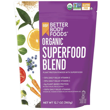 Betterbody Foods Organic Superfood Powder With Protein, Vitamins C, E, And B12 (12.7 Oz.)