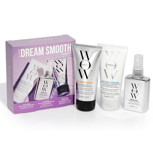Color Wow Dream Smooth Travel Kit – Includes Shampoo, Conditioner And Dream Coat – Get The Silky, Liquidy, Glossy Texture Of Your Dreams And Defy Humidity For Days, Everywhere You Go : Beauty & Personal Care