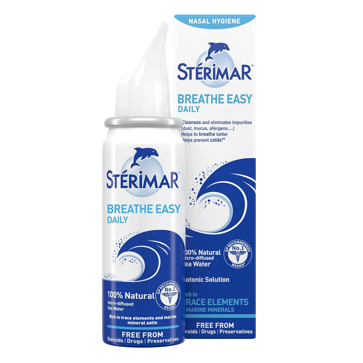 Stérimar Breathe Easy Daily - 100 Percent Natural Sea Water Based Nasal Spray, 50 Ml (Pack Of 1)