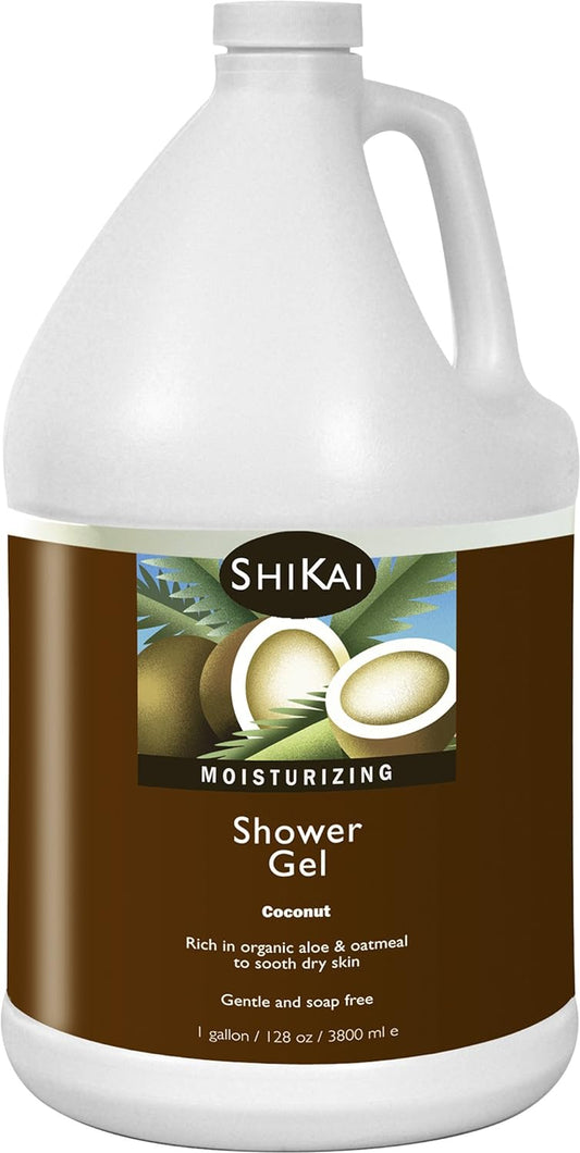 ShiKai Daily Moisturizing Shower Gel (Coconut, 1 Gallon) | Gentle Soap-free Formula | with Aloe Vera & Oatmeal for Soft Healthy Skin | Dry Skin Relief : Beauty & Personal Care