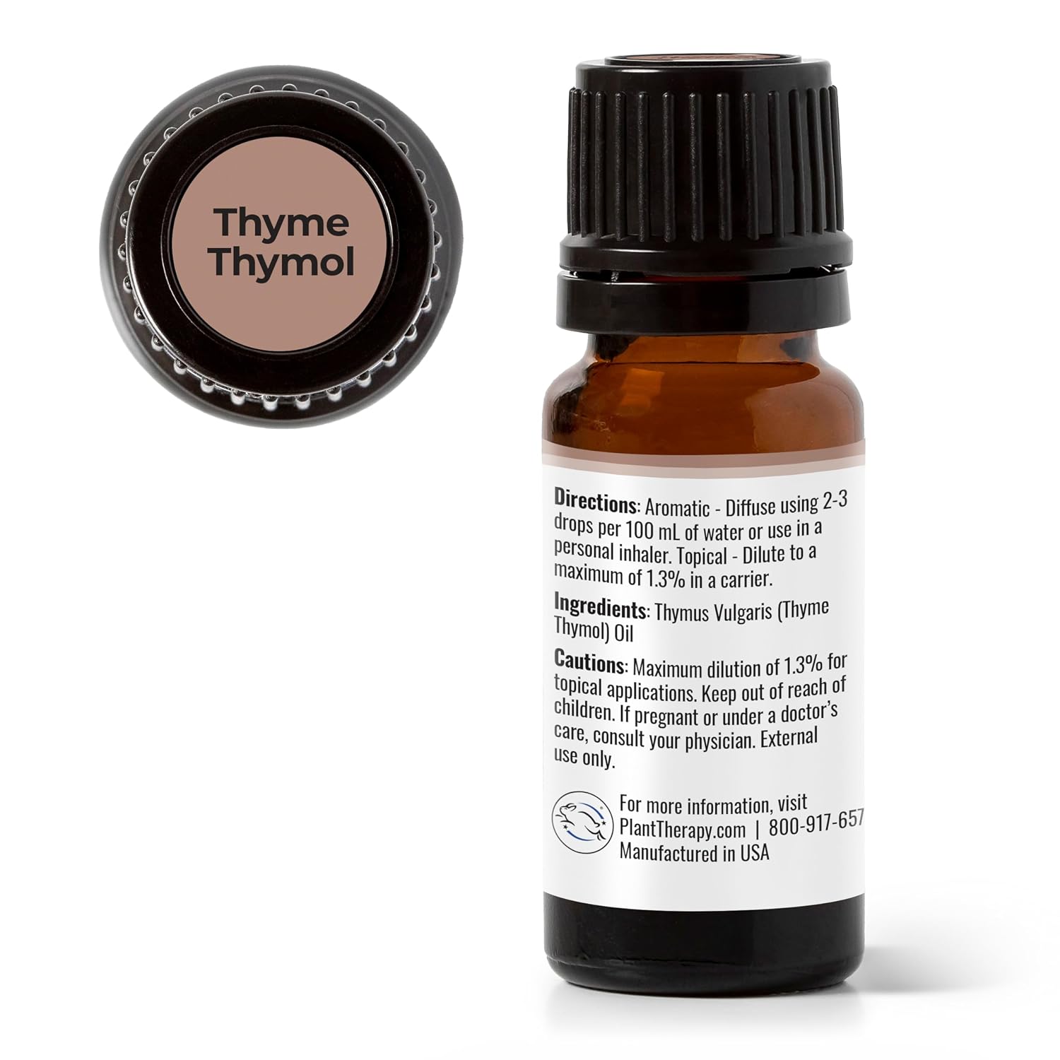 Plant Therapy Thyme Thymol Essential Oil 100% Pure, Undiluted, Natural Aromatherapy, Therapeutic Grade 10 milliliter (1/3 ounce) : Health & Household