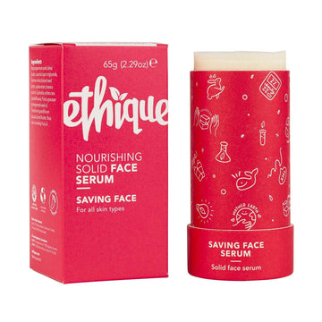 Ethique Saving Face Nourishing Solid Face Serum Tube for All Skin Types - Plastic-Free, Vegan, Cruelty-Free, Eco-Friendly, 2.29 oz (Pack of 1)