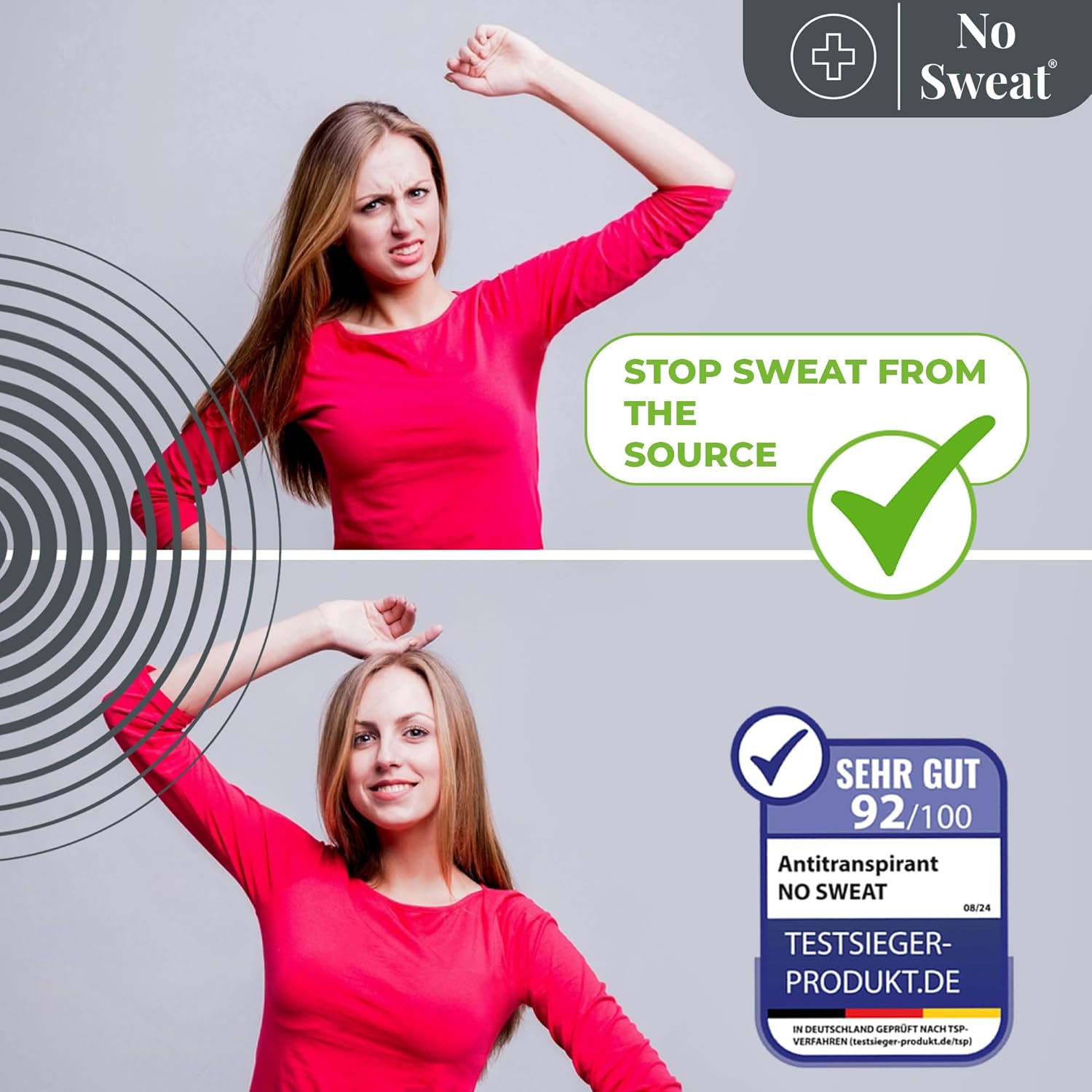 No Sweat Maximum Strength Clinical Antiperspirant Spray, Strong Deodorant For Excessive Sweating & Hyperhidrosis Treatment, Lasts Up To 7 Days-50 Ml - Packing May Vary