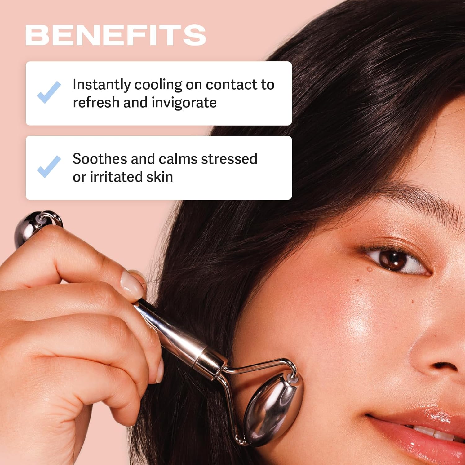 Sacheu Stainless Steel Face Roller Skin Care and Lymphatic Drainage. Cooling Metal Roller for Puffiness, Wrinkles, and Face Lifting. Dual-Sided Facial and Eye Massager, Includes Travel Pouch. : Amazon.co.uk: Beauty