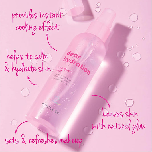 Banila Co Dear Hydration Cool Down Mist: Skin Cooling, Makeup Prep, Hydration Boost, Radiant Glow (99Ml / 3.34 Fl Oz)