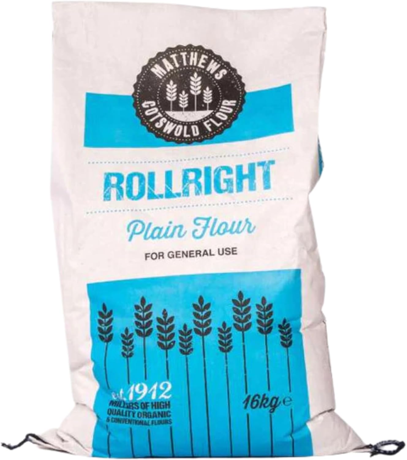 Matthews Cotswold Premium Plain Flour | Plain White All Purpose Flour | For Everyday Baking | Specialty | Artisanal | Milled In Britain (16Kg Bag (Single Sack))