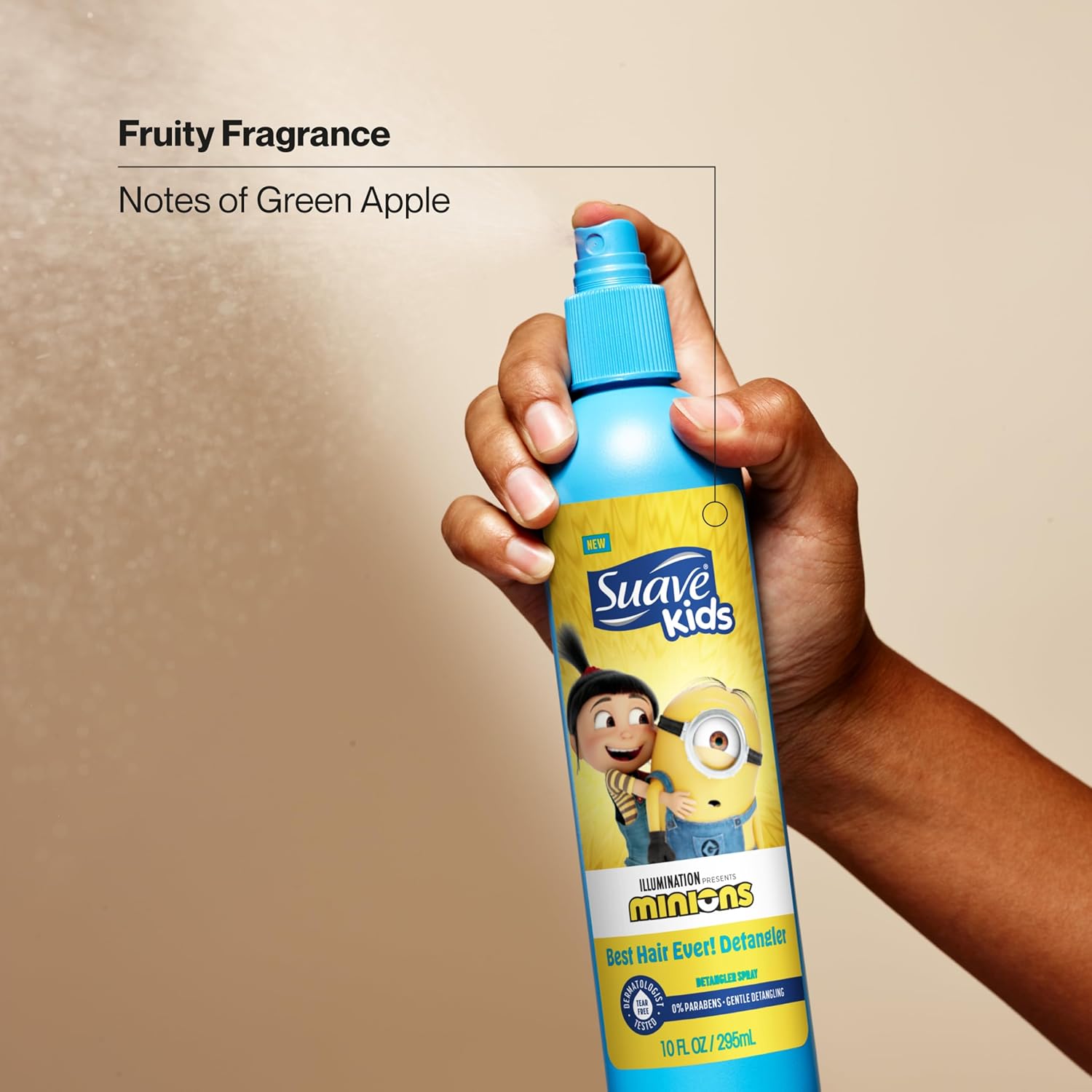 Suave Kids Minions Best Hair Ever! Detangler Spray, For Removing Knots And Making Kids Hair Soft, Smooth, And Shiny, 10 Oz : Beauty & Personal Care