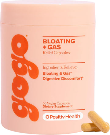 Gogo Bloating & Gas Digestive Relief - Digestive Enzymes For Bloating Relief & Water Retention Reduction - Gas Relief Supplements With Bromelain, Ginger Root, & Milk Thistle - 30 Servings (Pack Of 1)