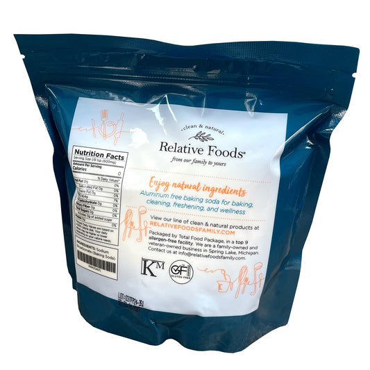 Baking Soda (2 Lbs) For Cooking, Cleaning & More - Gluten Free Sodium Bicarbonate Baking Mix W/No Preservatives - Aluminum Free Pure Bulk Baking Soda For Baking