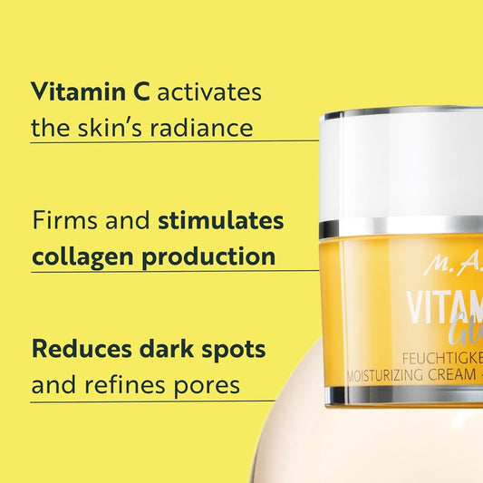 M. Asam Vitamin C Glow Face Cream (1.69 Fl Oz) – Hydrating Face Moisturizer With Vitamin C, Skincare For Radiant Skin, Face Lotion For Smooth & Glowing Beauty