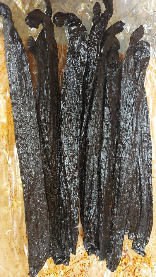 10 Peruvian Vanilla Beans Whole Grade A Vanilla Pods For Homemade Vanilla Extract, Baking, Ice Cream, Flavoring, & Vanilla Powder