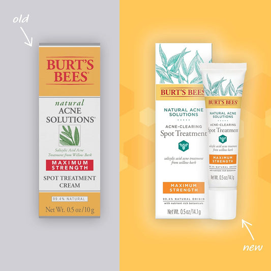 Burt's Bees Natural Acne Solutions Maximum Strength Spot Treatment Cream for Oily Skin, 0.5 Oz (Package May Vary)