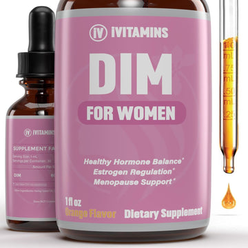 Dim Supplement Women | Dim | Estrogen Supplement For Women | Dim Supplement | Dim For Women | Dim Supplement For Women | Acne Supplements | Acne Supplements For Women | 1 Fl Oz: Orange Flavor