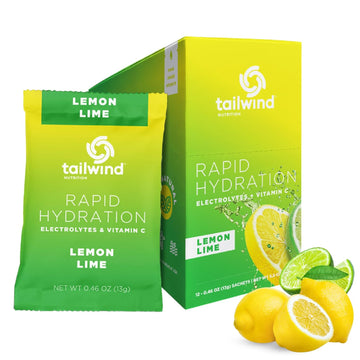 Tailwind Nutrition Rapid Hydration Powder Packets, Electrolyte Drink Mix, Non-Gmo, Vegan, Vitamin-C, Lemon Lime, Pack Of 12 Sticks